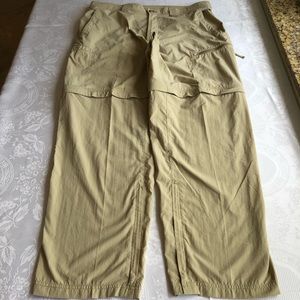 ExOfficio Nylon Khaki Pants Insect Repellent Shield Convertible Men’s Size 36